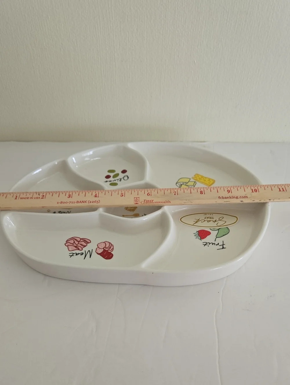 Ceramic Snack Charcuterie 6 Compartment Tray